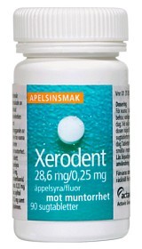 Bild på Xerodent sugtablett 28,6 mg/0,25 mg 90 st