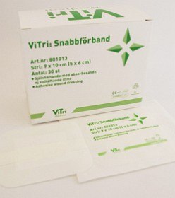 Bild på ViTri Snabbförband sterilt 9 x 10 cm 1 st
