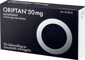 Bild på Oriptan, filmdragerad tablett 50 mg 2 st