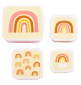 Bild på A Little Lovely Company Lunch & Snack Box Set Rainbow