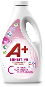 Bild på A+ Sensitive Colour Flytande tvättmedel 1600 ml