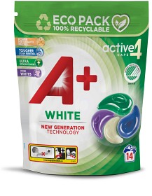 Bild på A+ White Active4 tvättkapslar 14 st