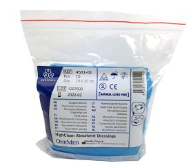 Bild på Evercare Absorberande Förband Höggradigt ren 10x10 cm, 10 st