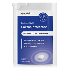 Bild på Addeira Laktasenzym vid laktosintolerans 50 tuggtabletter