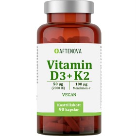 Bild på AfteNova Vitamin D3 + K2 90 kapslar
