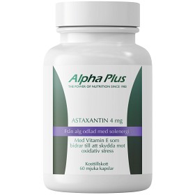 Bild på Alpha Plus Astaxantin 4mg 60 mjuka kapslar