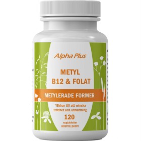 Bild på Alpha Plus Metyl B12 & Folat 120 sugtabletter