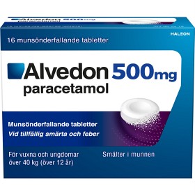 Bild på Alvedon, munsönderfallande tablett 500 mg 16 st