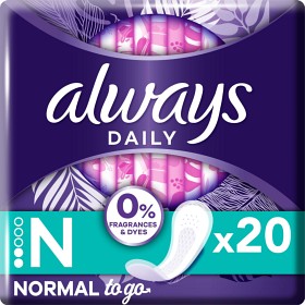 Bild på Always Daily Fresh Normal trosskydd doftfri 20 st