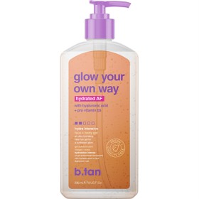 Bild på b.tan Glow Your Own Way Clear Self Tan Gel Hydrated AF (Face & Body) 236 ml