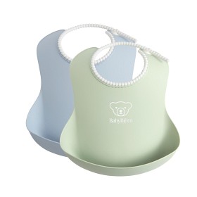 Bild på BabyBjörn Haklapp 2-pack Blekgrön/Blekblå