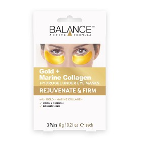Bild på Balance Active Formula Gold + Marine Collagen Hydrogel Under Eye Masks 3 x 6 g