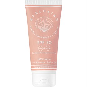 Bild på Beachkind Natural Sunscreen Sensitive Fragrance Free SPF50, 50 ml
