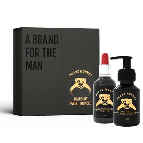 Bild på Beard Monkey Beard Kit Giftset Oil & Shampoo, Sweet Tobacco