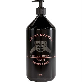 Bild på Beard Monkey Hair & Body Wash Bergamot & Amber 1000 ml