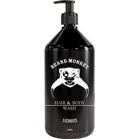 Bild på Beard Monkey Hair & Body Wash Licorice 1000 ml