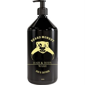 Bild på Beard Monkey Hair & Body Wash Oud & Saffron 1000 ml