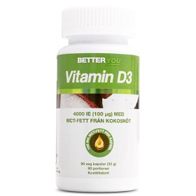 Bild på Better You Vitamin D3 4000 IE + Kokosolja 90 kapslar