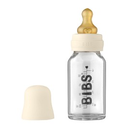 Bild på BIBS Baby Glass Bottle Complete Set Latex 110 ml Ivory