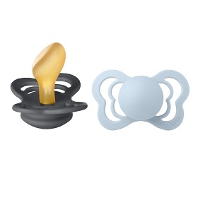 Bild på BIBS Couture 2-pack Latex Size 2 Iron/Baby Blue