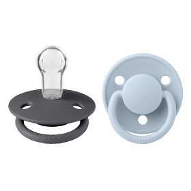 Bild på BIBS De Lux 2-pack Silicone Onesize Iron/Baby Blue