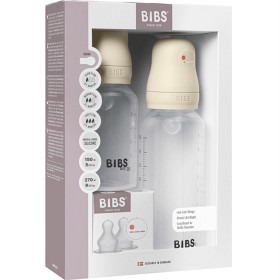 Bild på BIBS Grow and Flow Baby Bottle Round Silicone Set 150 ml / 270 ml Ivory