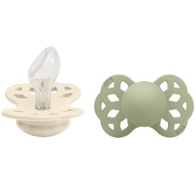 Bild på BIBS Infinity 2-pack Silicone Size 2 Anatomical Ivory/Sage