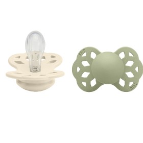Bild på BIBS Infinity 2-pack Silicone Size 1 Symmetrical Ivory/Sage