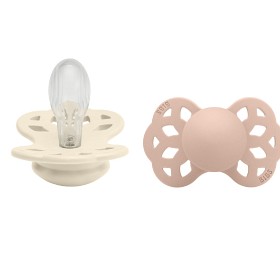 Bild på BIBS Infinity 2-pack Silicone Size 2 Symmetrical Ivory/Blush