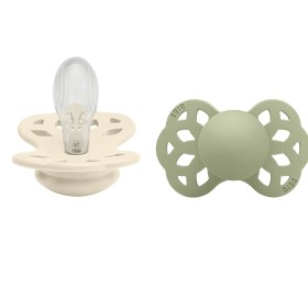 Bild på BIBS Infinity 2-pack Silicone Size 2 Symmetrical Ivory/Sage