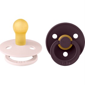 Bild på BIBS Pacifier Colour 2 st Latex Size 1 Petal/Plum