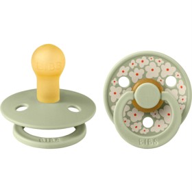 Bild på BIBS Pacifier Studio Colour 2-pack Jasmine Latex Size 1 Sage Mix