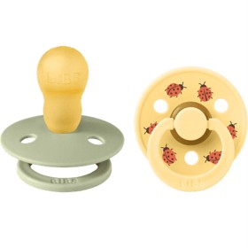 Bild på BIBS Pacifier Studio Colour 2-pack Ladybug Latex Size 3 Sage Mix