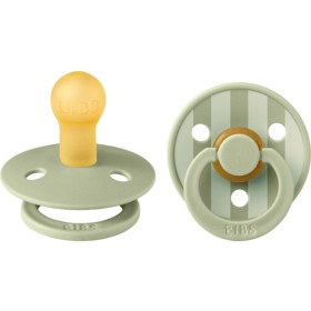 Bild på BIBS Pacifier Studio Colour 2-pack Pin Latex Size 1 Sage Mix