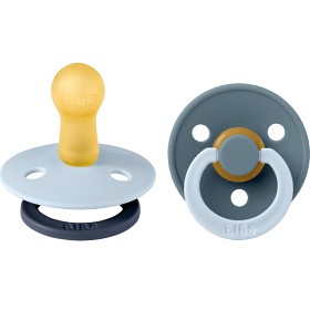 Bild på BIBS Pacifier Studio Colour 2 st Fusion Latex Size 2 Baby Blue Petrol Mix