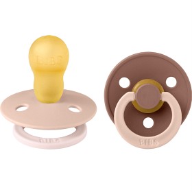Bild på BIBS Pacifier Studio Colour 2 st Fusion Latex Size 3 Blush Woodchuck Mix