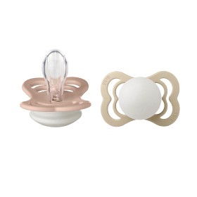 Bild på BIBS Supreme 2-pack Silicone Size 1 Blush Glow/Vanilla Glow