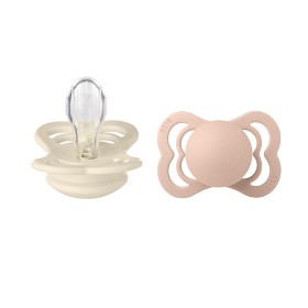 Bild på BIBS Supreme 2-pack Silicone Size 1 Ivory/Blush