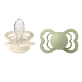 Bild på BIBS Supreme 2-pack Silicone Size 2 Ivory/Sage