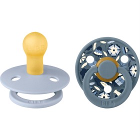 Bild på BIBS x Liberty 2-pack Colour Bobo Latex Size 1 Dusty Blue Mix