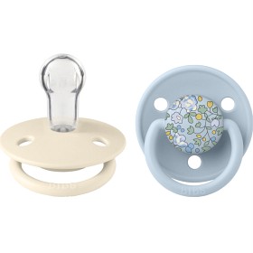 Bild på BIBS x Liberty 2-pack De Lux Eloise Silicone Onesize Baby Blue Mix