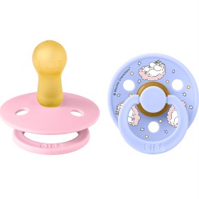 Bild på Bibs x Moomin Pacifier Colour 2-pack Dreaming Latex Size 1, Baby Pink Mix