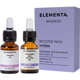 Bild på Bioearth Elementa Booster Pack Hydra (Vitamin E + Hyaluronic Acid) 2 x 15 ml
