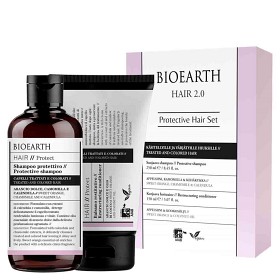 Bild på Bioearth Hair 2.0 Protective Hair Set (Protective schampo + Restructuring balsam)