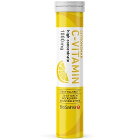 Bild på BioSalma C-vitamin 1000mg Citron 20 brustabletter
