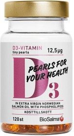 Bild på BioSalma D3-vitamin 12,5µg Tiny Pearls 120 kapslar