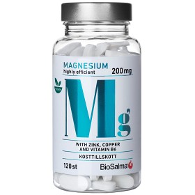 Bild på BioSalma Magnesium 200mg + Zink, Koppar, B6 120 tabletter