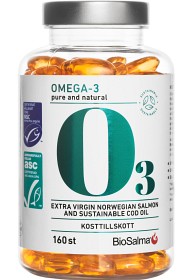 Bild på BioSalma Miljömärkt Omega-3 800 mg 160 kapslar