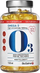 Bild på BioSalma Omega-3 Forte 70% 1000 mg 132 kapslar