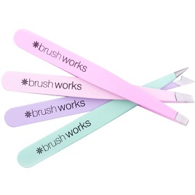 Bild på Brushworks HD 4 Piece Combination Tweezer Set